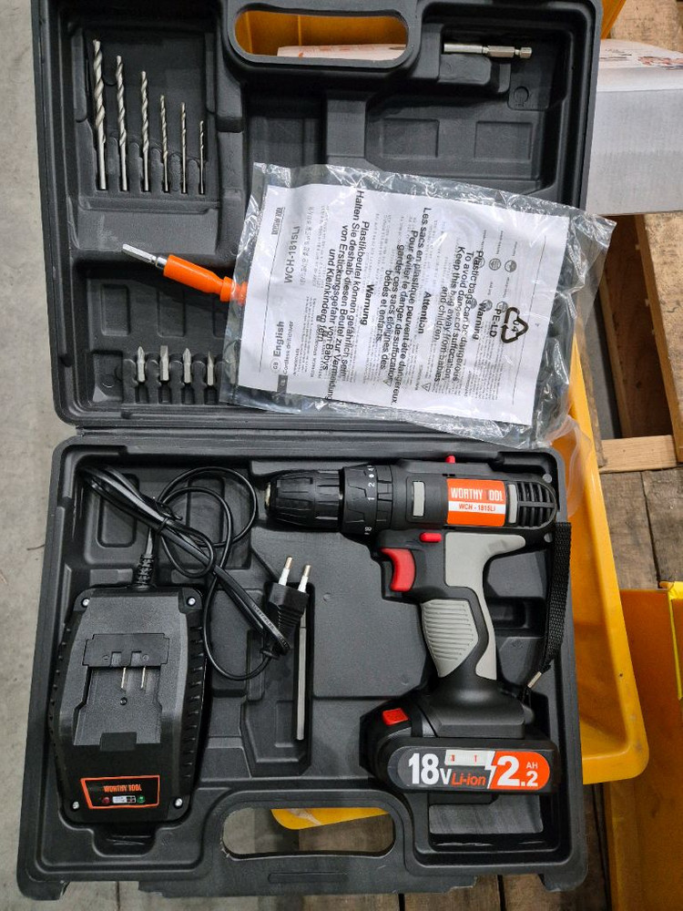 WORTHY TOOL WCH-1516Li 충전식 전동드릴 세트 이미지