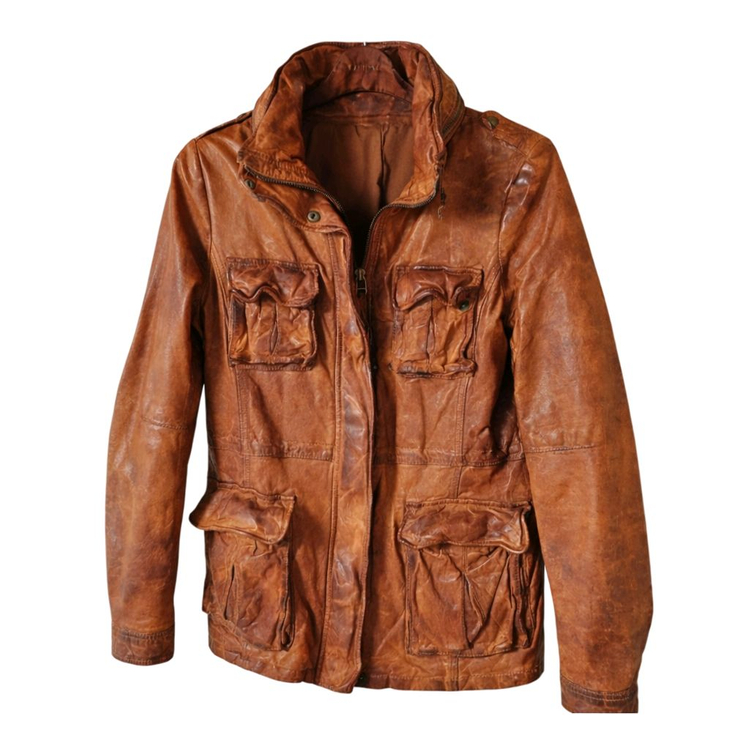 리얼 양가죽 브라운 자켓 55 | 봄 간절기 가죽 아우터 이미지