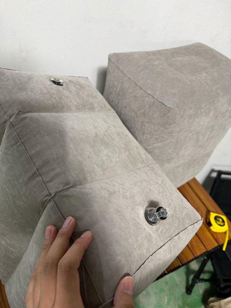 캠핑용 발 받침대 에어쿠션 회색 2개 이미지