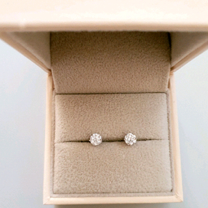 오노아 14k 랩다이아 화이트골드 귀걸이 2부 이미지