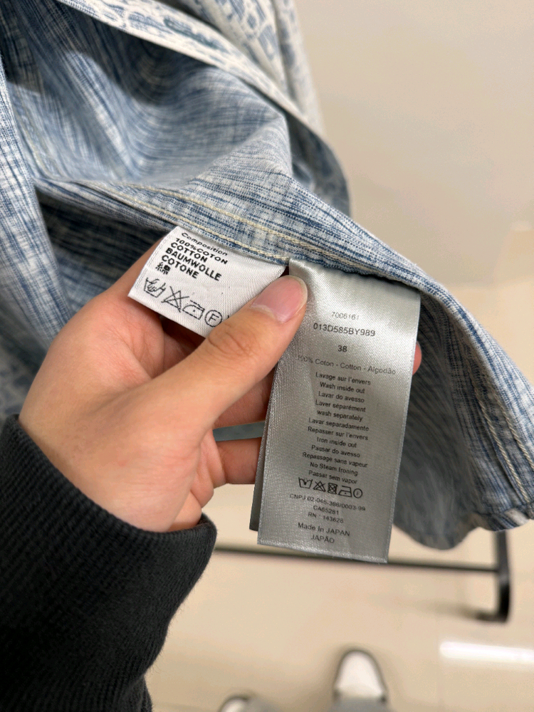 디올 오블리크 카스리 오버셔츠 데님자켓큰 38사이즈--3