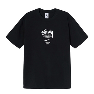 [XL] 105-110 나이키 스투시 월드투어 티셔츠 블랙 - US/EU 이미지
