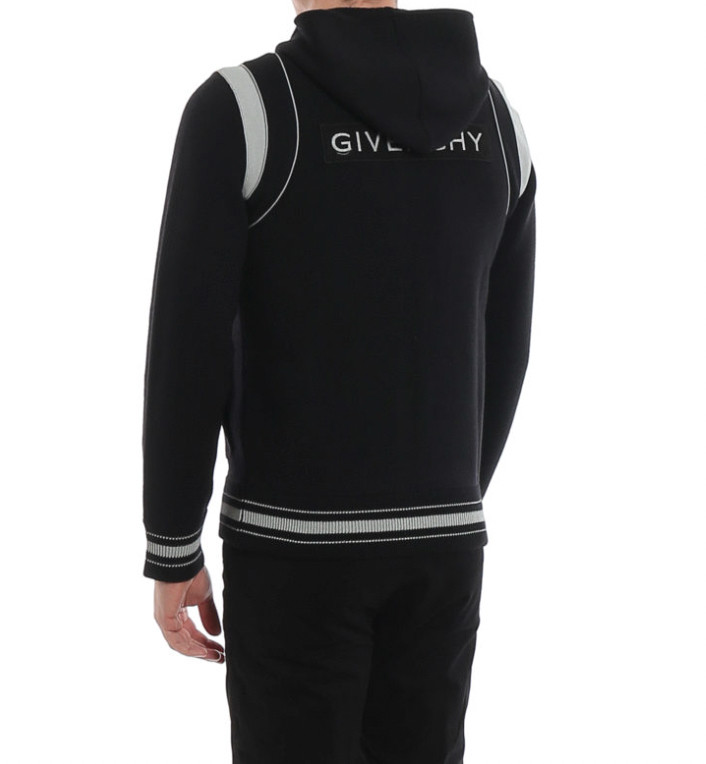 [새상품] 지방시 백로고 니트 봄버 바시티 후드 자켓--2