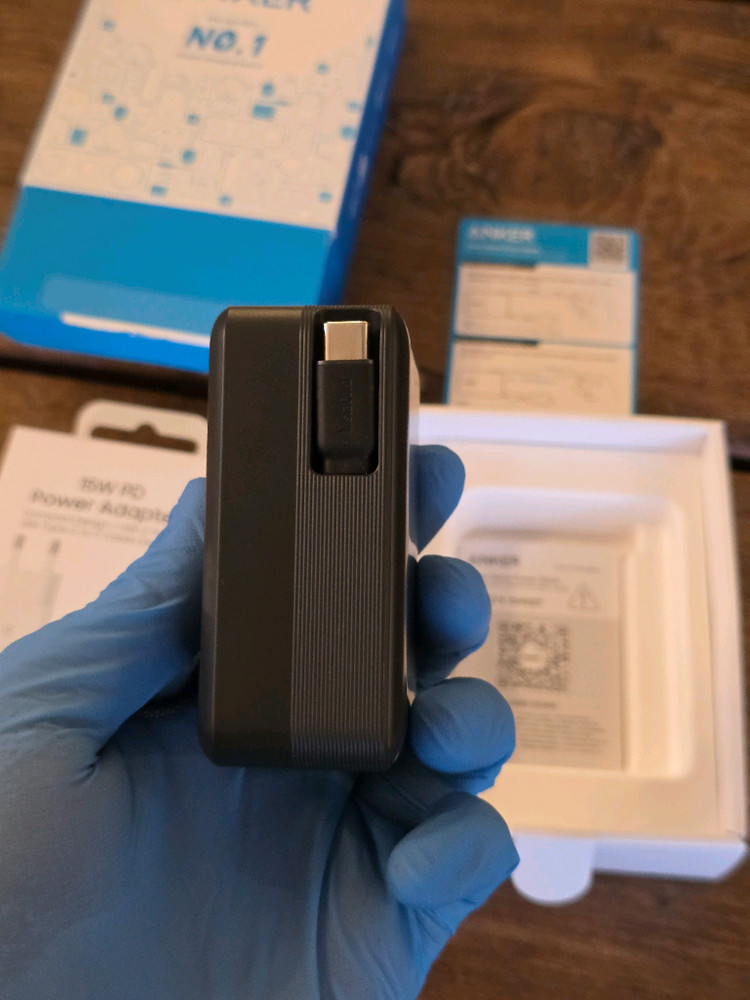 [단순개봉] 앤커 보조배터리 나노 파워뱅크 10,000 블랙 풀박 + 삼성 PD충전기 미개봉--4