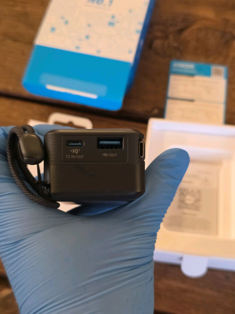 [단순개봉] 앤커 보조배터리 나노 파워뱅크 10,000 블랙 풀박 + 삼성 PD충전기 미개봉--5