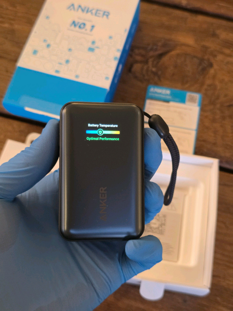 [단순개봉] 앤커 보조배터리 나노 파워뱅크 10,000 블랙 풀박 + 삼성 PD충전기 미개봉--8