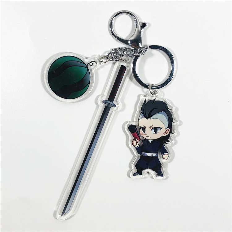 귀멸의 칼날 귀살대 일륜도 캐릭터 총출동 신상품 아크릴 키링 열쇠고리 이미지