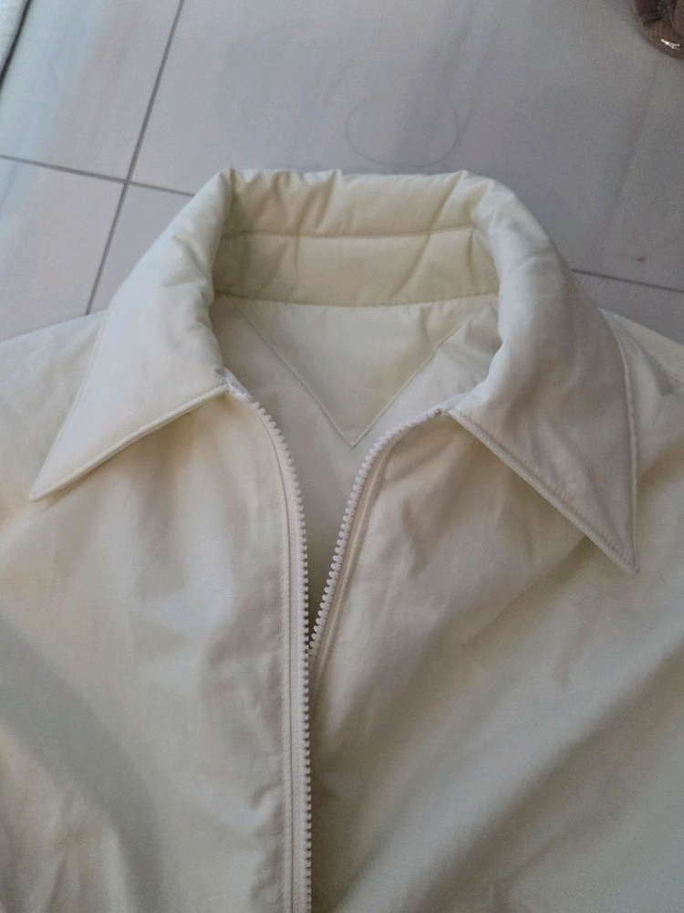시스템옴므 정품 경량 패딩 아이보리 세미 오버핏 100사이즈 이미지