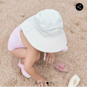 마더웍스 썬캡 키즈모자 크림 이미지