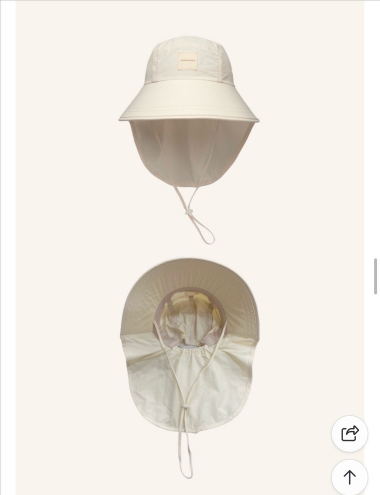 마더웍스 썬캡 키즈모자 크림 이미지