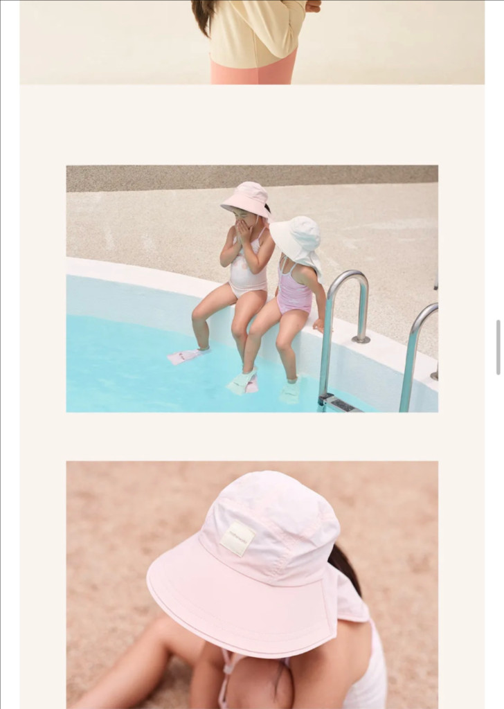 마더웍스 썬캡 키즈모자 핑크 이미지