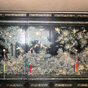 자개장식 전통 화장대 세트 이미지