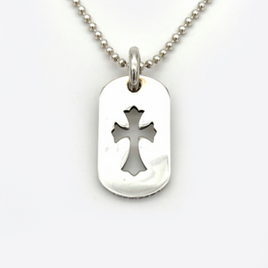 크롬하츠 타이니 미니 크로스 컷아웃 도그택 목걸이 (새상품/미개봉) 이미지