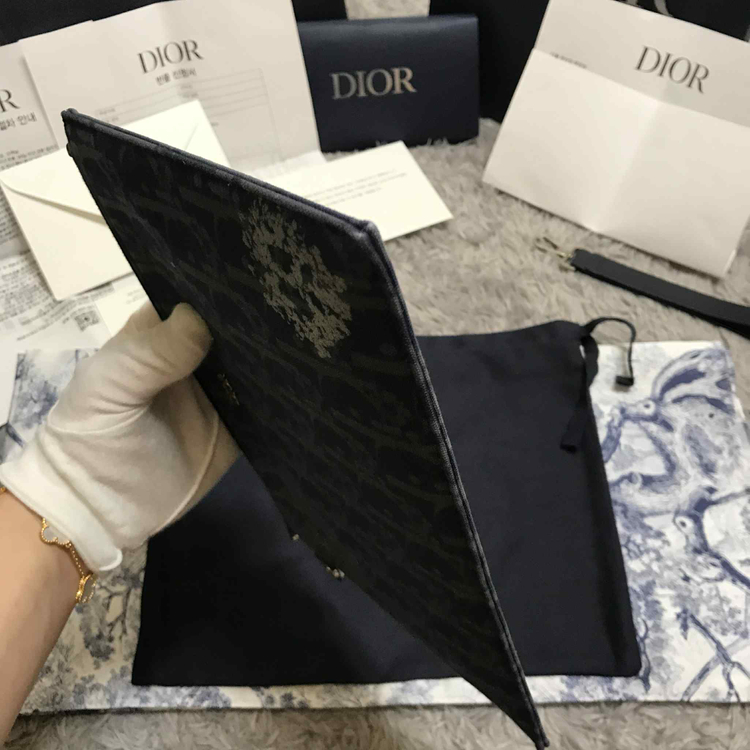 {클로젯}[백화점 풀구성+인보이스]디올 오블리크 A5 데님 클러치백--8