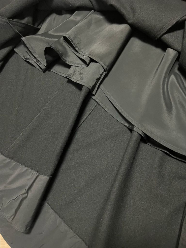 22년 한섬 타임 TIME 백 밴딩 플레어 스커트 울99% 뒷밴딩 롱치마 블랙 검정 이미지