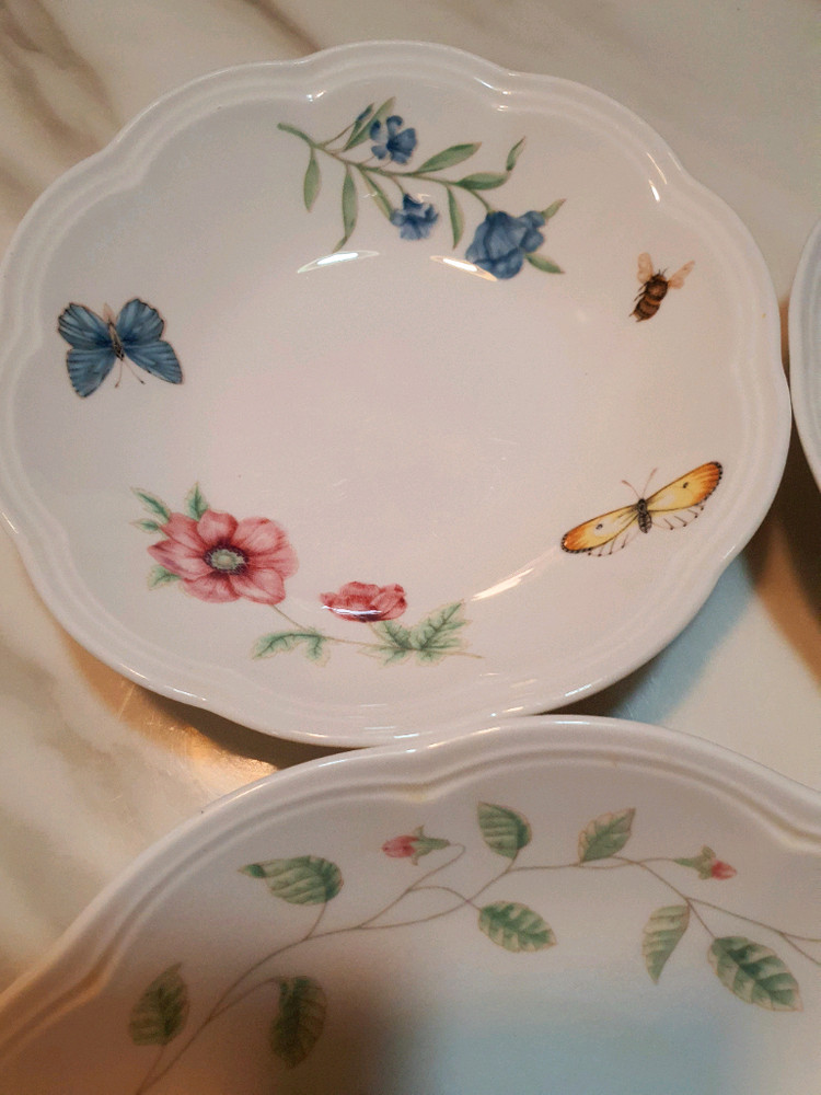 빈티지 레녹스 버터플라이 파스타볼4개 중찬기4개 일괄--3