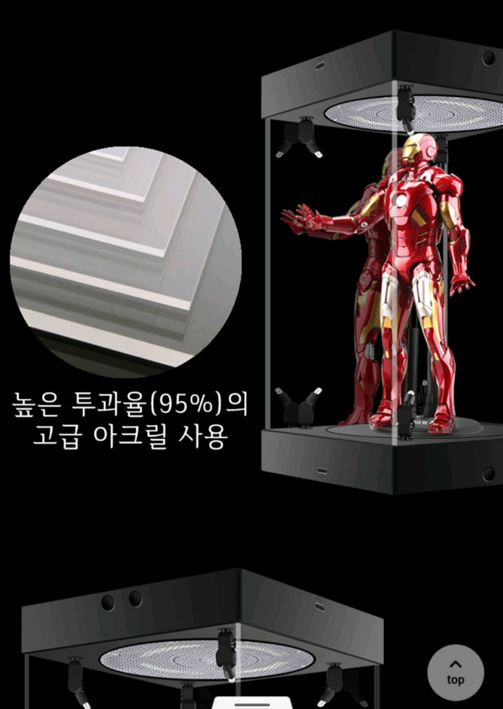 고급아크릴 LED 조명 쇼케이스 + 회전 베이스 미개봉 새제품 최저가로 팝니다. 이미지