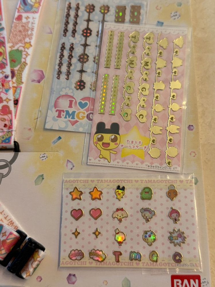 반다이정품 다마고치 피스 Ps 한정판 스트랩 화이트 (마메치 구치파치 메메치 키라릿치 유메미치) 이미지