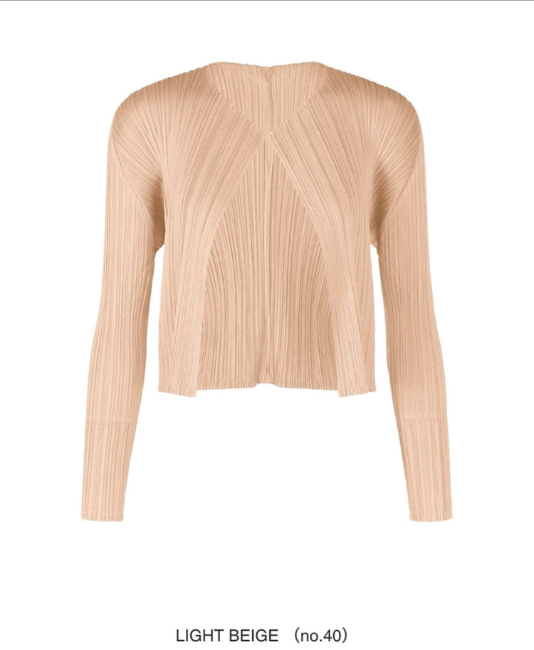 플리츠플리즈 7월 베이지 가디건 + 반팔--1