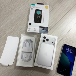 [S급/자급제] 아이폰 17 프로맥스 256GB 실버 (배터리 100% / 영수증 포함)