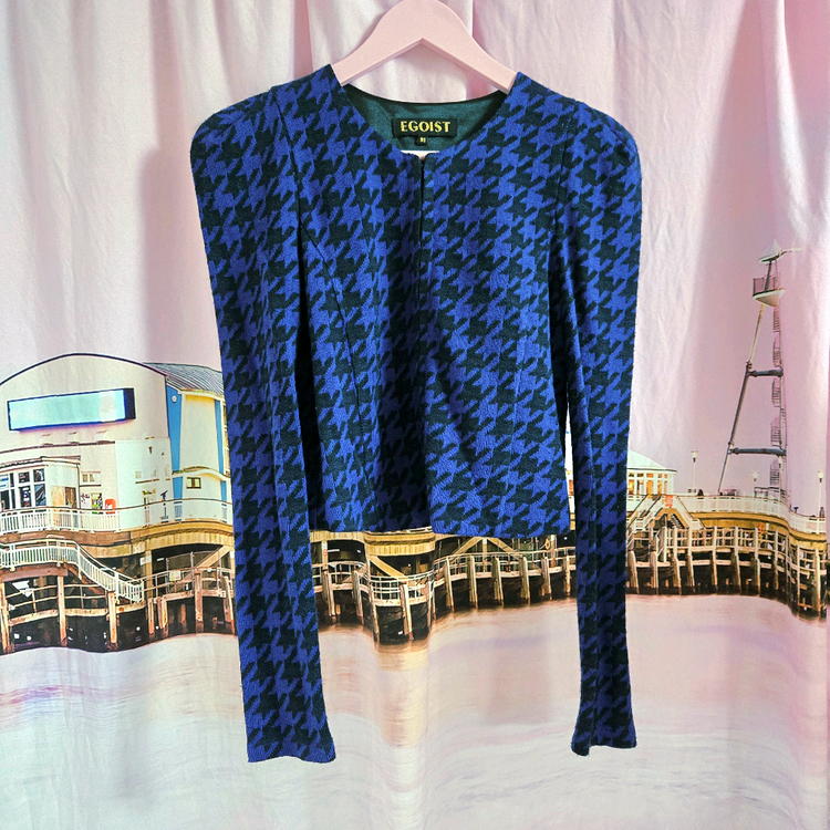 에고이스트 하운드체크 가디건--0