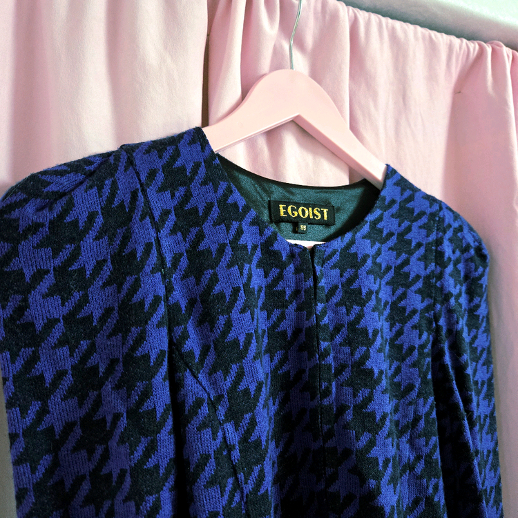 에고이스트 하운드체크 가디건--1