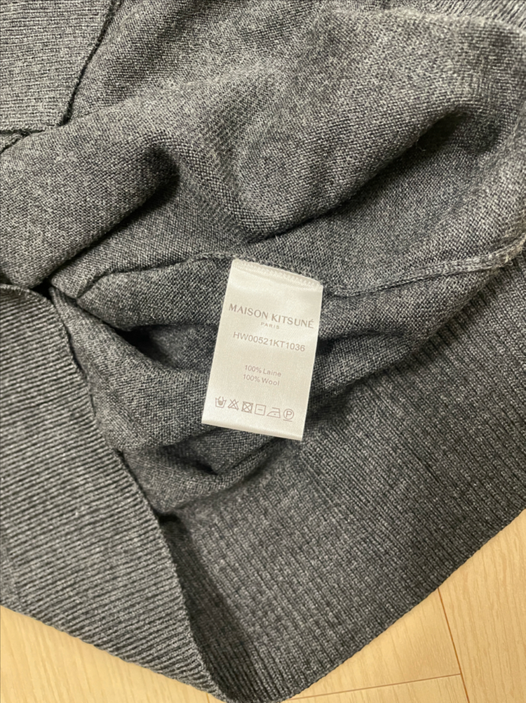 [거의 새제품] 메종키츠네 싱글폭스 가디건 여자 차콜 M 택포 18.5--3