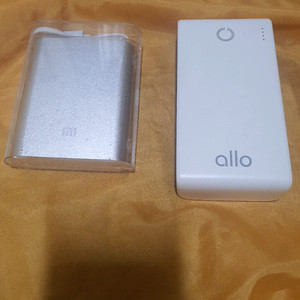 알로,샤오미 보조배터리 2개