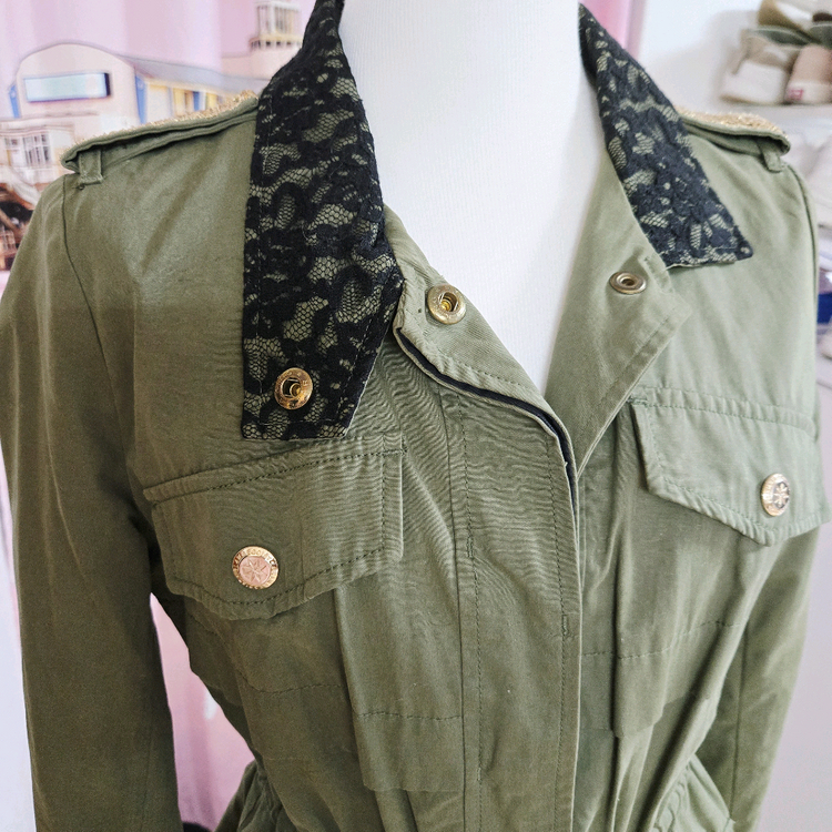 에고이스트 카키 캉캉 야상--1