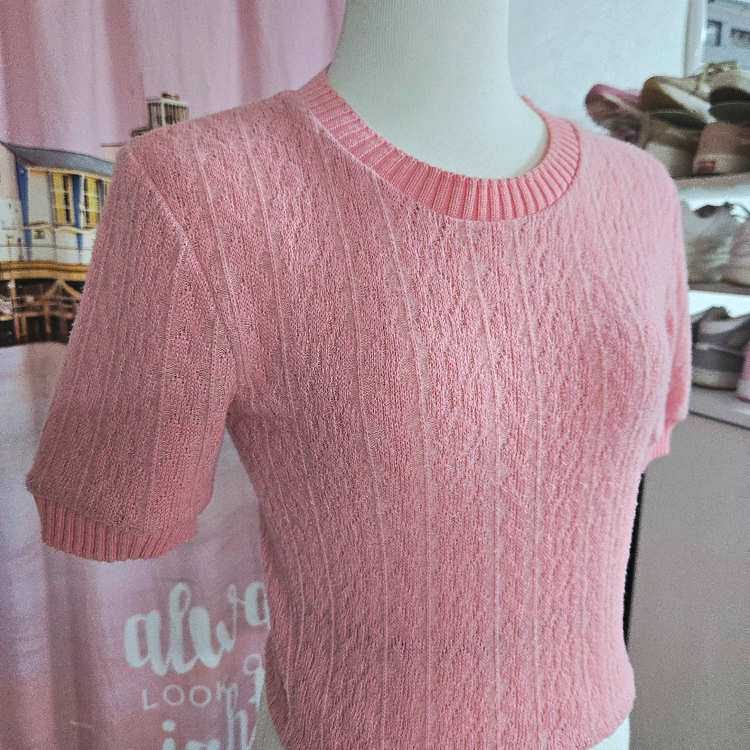 자라 핑크 니트--1