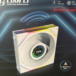 리안리 TL wireless LCD 140 화이트색상 리버스팬 미개봉품 판매합니다