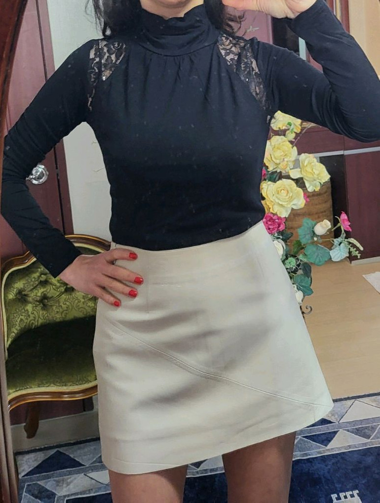 새상 프랑스 모르간 모달 레이스 컷아웃 셔츠 이미지