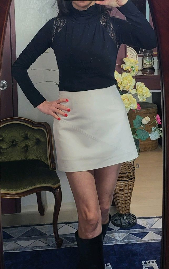 새상 프랑스 모르간 모달 레이스 컷아웃 셔츠 이미지