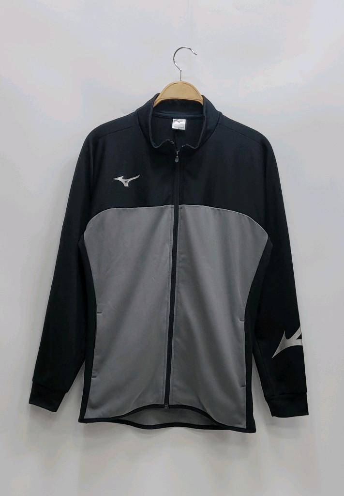 MIZUNO 미즈노 풀집업 트레이닝 자켓 / 남 M 블랙 그레이 이미지