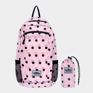 새상품 / 하이산 초경량 컴팩트 포켓백 v1 도트 핑크 땡땡이 백팩 허그유어스킨 코이세이오 베이프