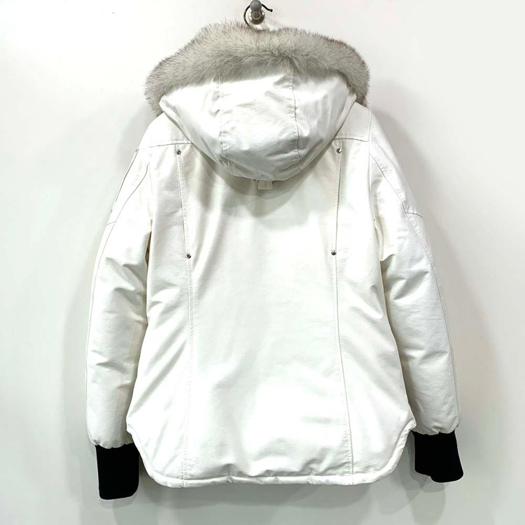 무스너클 여성 스노우 화이트 비버 거위털 구스다운 숏 패딩 자켓 MK2558LJ (S) 이미지