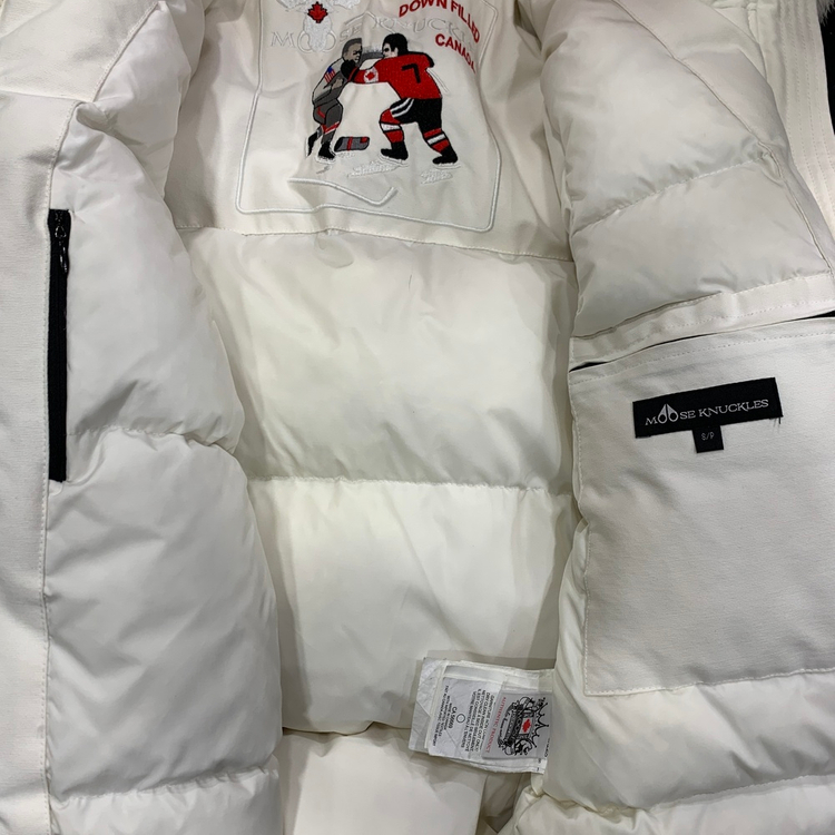 무스너클 여성 스노우 화이트 비버 거위털 구스다운 숏 패딩 자켓 MK2558LJ (S) 이미지