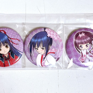 캐릭캐릭체인지 캐캐체 시아 홀로그램 캔뱃지 3종 세트 이미지