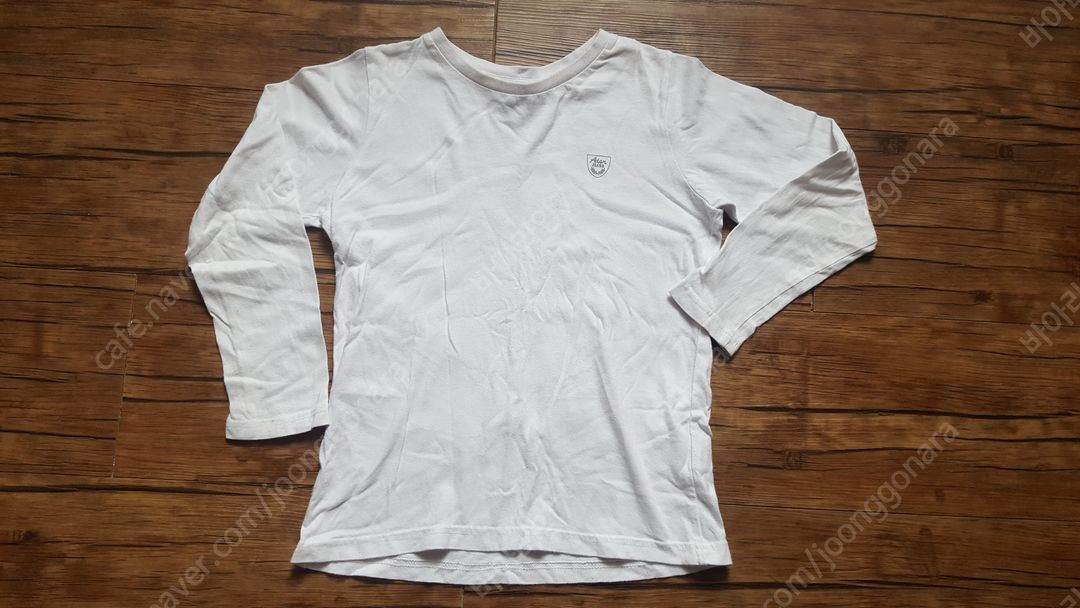 아동 120정도 가을 겨울 간절기 긴팔 라운드 후드 면티 흰티 이미지