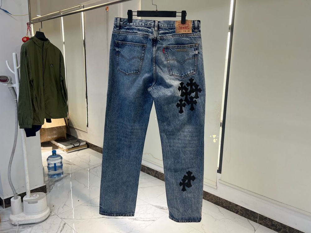 크롬하츠 악어패치 리바이스 데님 팬츠 이미지