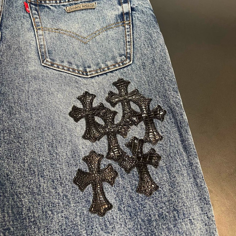 크롬하츠 악어패치 리바이스 데님 팬츠 이미지