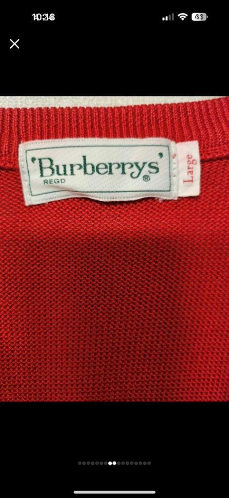 정품 버버리 골프 니트 베스트 정가100만원대--3