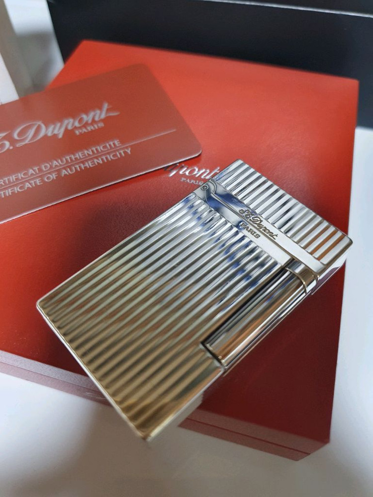 [풀세트] 듀퐁라이터 라인2 ca16817 스트라이프 은장 듀퐁 라이타 이미지