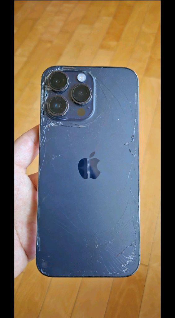 아이폰14 프로 맥스 pro max 128g 액정사설 파손 esim 88%--1