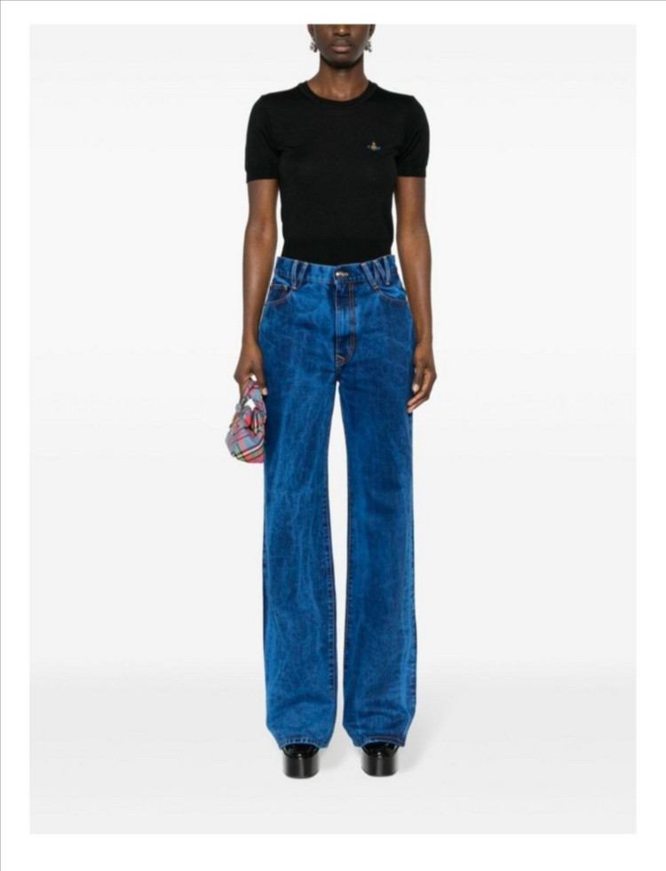 비비안웨스트우드 구체 자수 니트 탑, 블랙계열, ( XS , S , 구매가능)--1