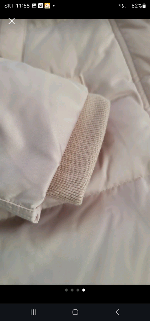 에고이스트 퍼오리털 롱패딩ㅡ딸기우유색 넘 이뻐요 이미지