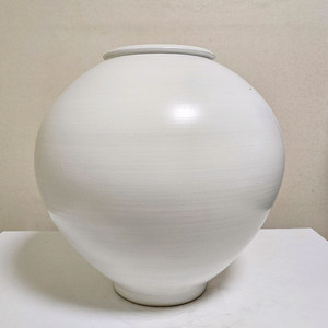 무광 대형 달항아리 1번(47cm)/미사용 새상품/돌사진 촬영/6호 크기 이미지