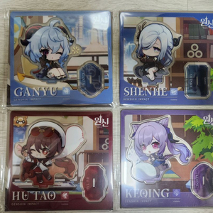 원신 pc라운지 감우,신학,각청,호두 sd 아크릴스탠드 미개봉 이미지