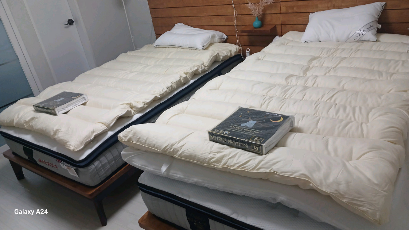 그린비 슈퍼싱글 매트리스 화이트 방수커버 새상품(110*200*300cm)--4