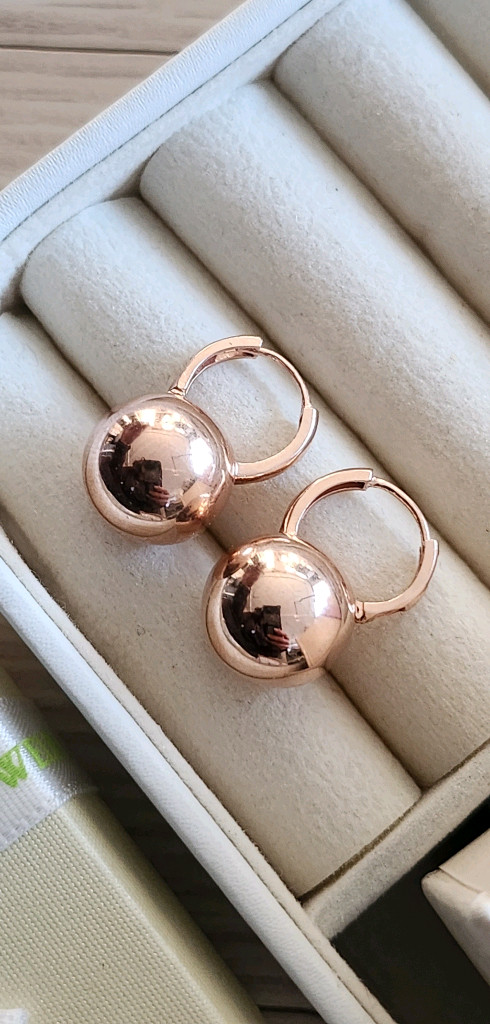 14k 로즈골드 귀걸이--1